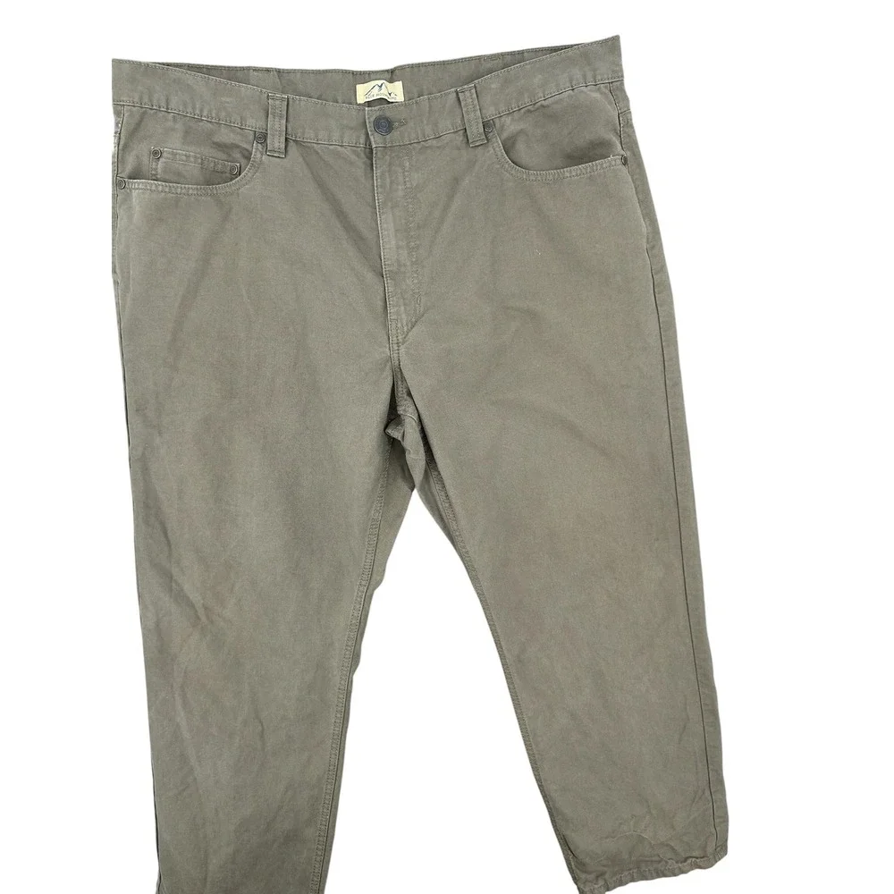Blue Mountain Mens Canvas Utility Work Pants Brown 42x30